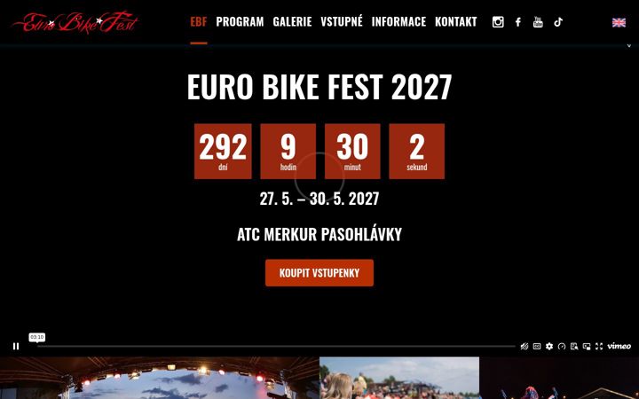 Zrzut ekranu eurobikefest.cz