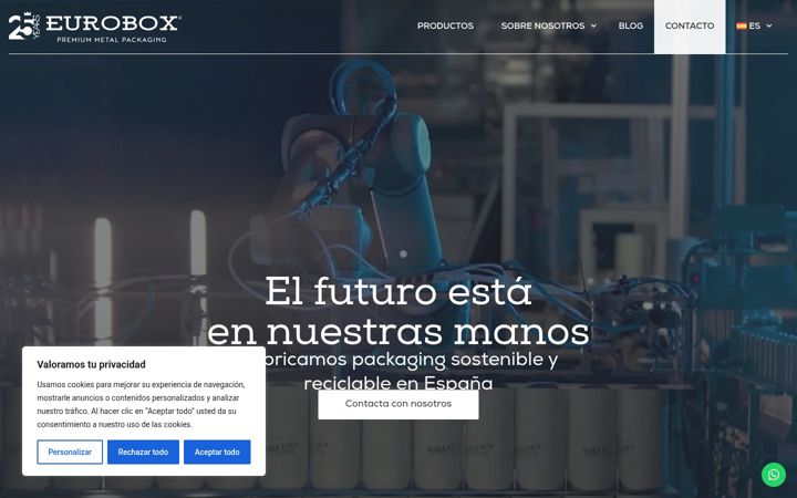 Screenshot of euroboxpackaging.com