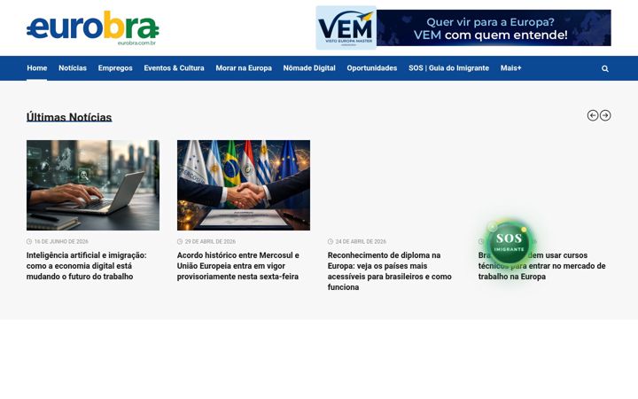Captura de pantalla de eurobra.com.br