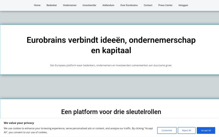 Screenshot of eurobrains.eu