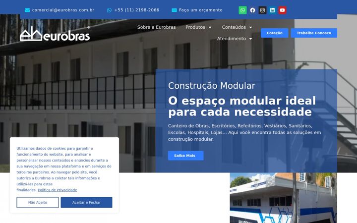 Captura de pantalla de eurobras.com.br