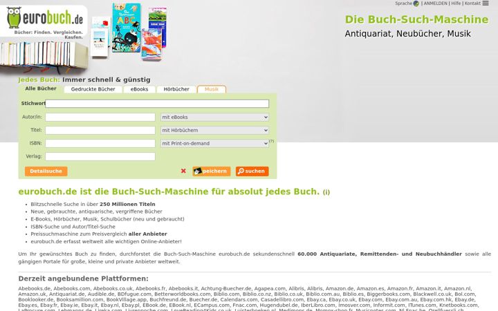 Screenshot of eurobuch.de