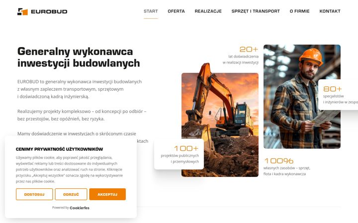 Screenshot of eurobud.zgora.pl