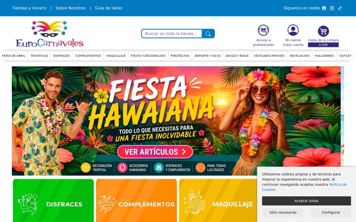 Screenshot of eurocarnavales.es