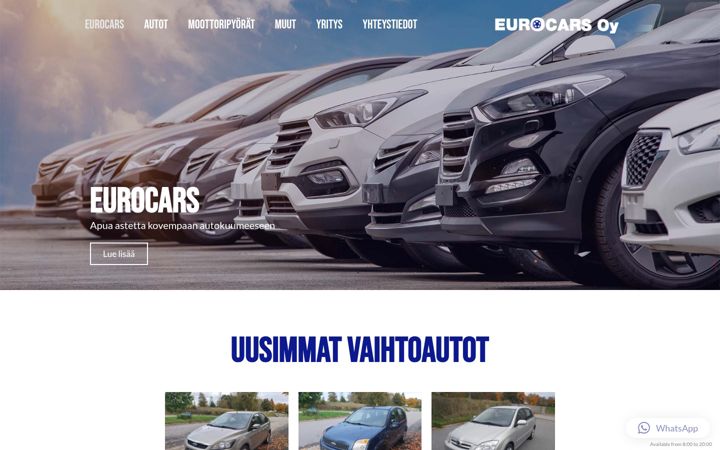 Screenshot ta' eurocars.fi