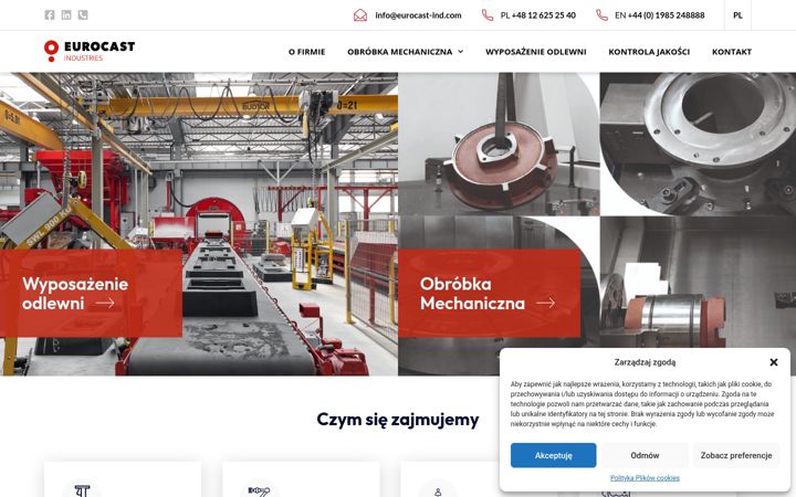 Screenshot of eurocast-ind.com