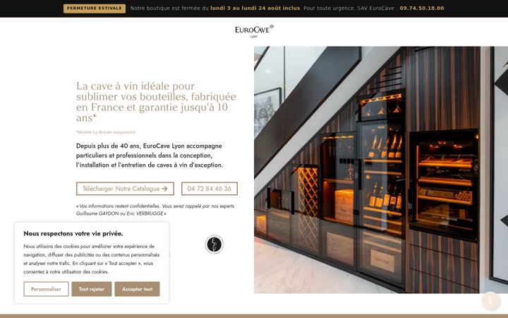 Screenshot of eurocave-lyon.fr