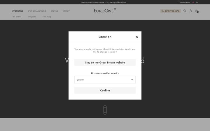 Screenshot of eurocave.co.uk