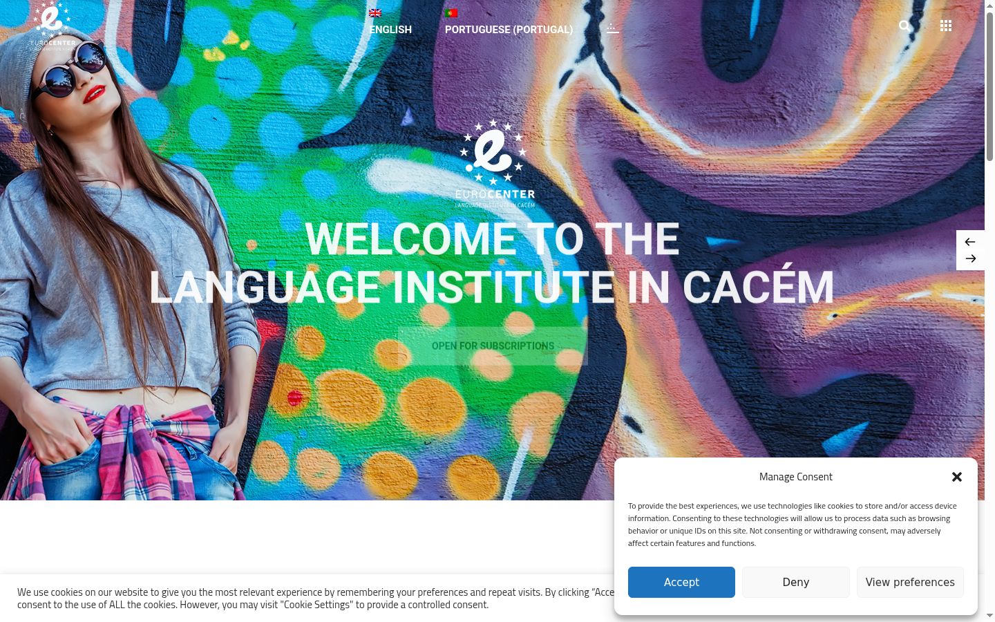 Screenshot del banner di consenso mostrato prima di qualsiasi interazione