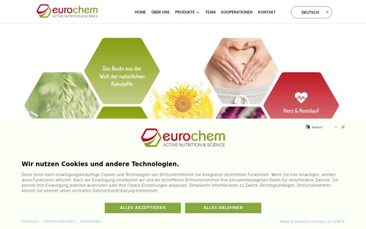 Captura de ecrã de eurochem.de