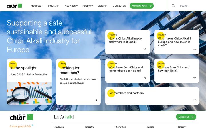 Screenshot of eurochlor.org