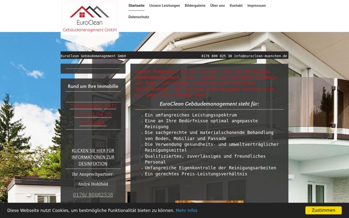Screenshot of euroclean-muenchen.de