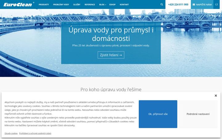 Kuvakaappaus sivustosta euroclean.cz