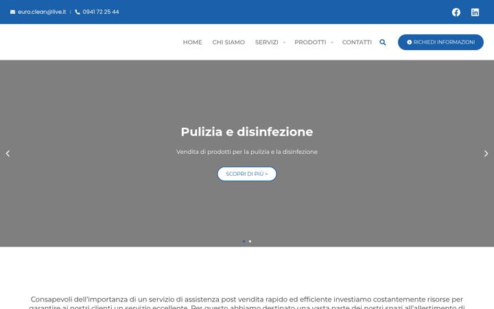 Captura de pantalla de eurocleanpro.it
