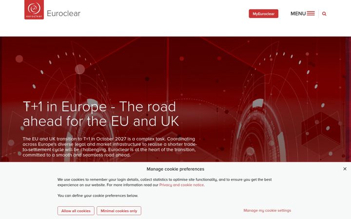 Screenshot of euroclearonline.com