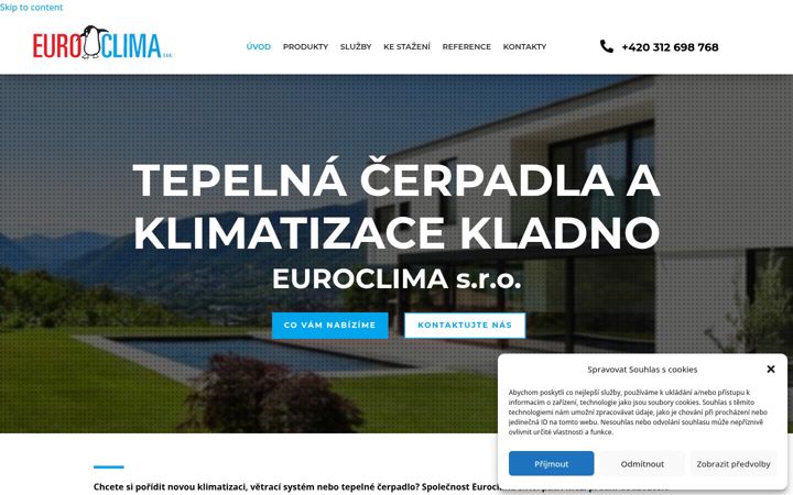 Kuvakaappaus sivustosta euroclima-cz.cz
