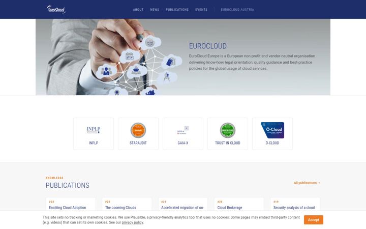 Screenshot of eurocloud.org