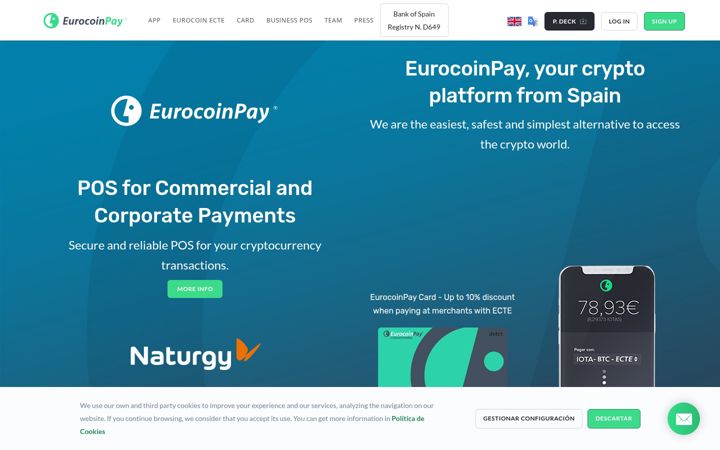Zrzut ekranu eurocoinpay.io