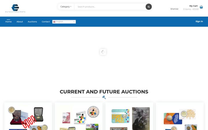 Screenshot of eurocoinsauction.com
