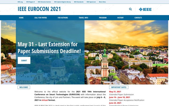 Screenshot of eurocon2021.org