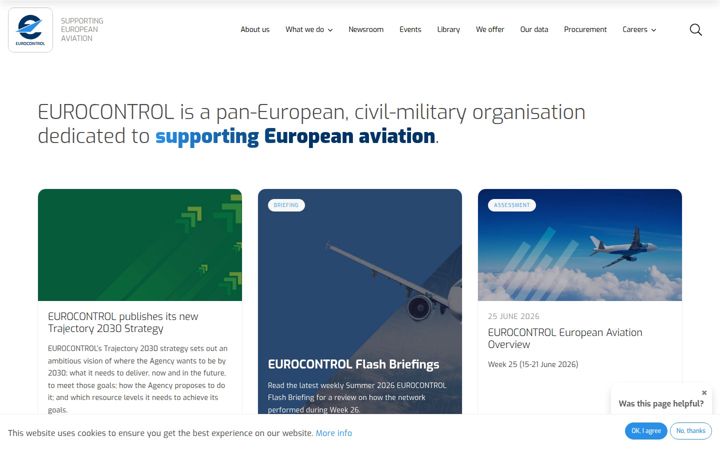 Screenshot of eurocontrol.int