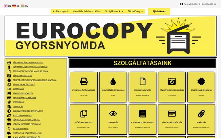 Skærmbillede af eurocopy.hu