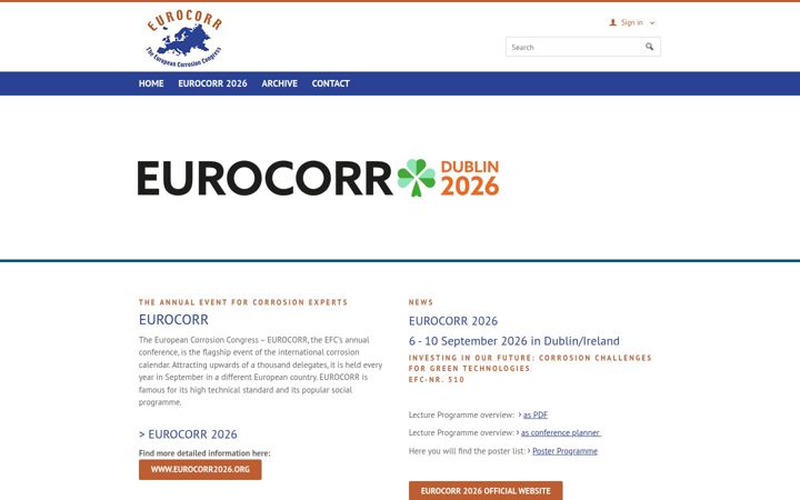 Képernyőkép: eurocorr.org