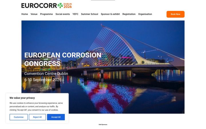 Képernyőkép: eurocorr2026.org
