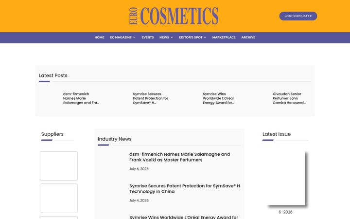 Screenshot of eurocosmetics-mag.com