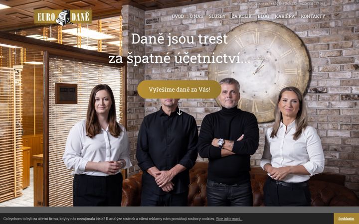 Kuvakaappaus sivustosta eurodane.cz