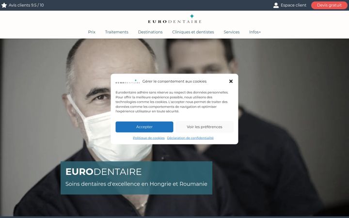 Screenshot of eurodentaire.com