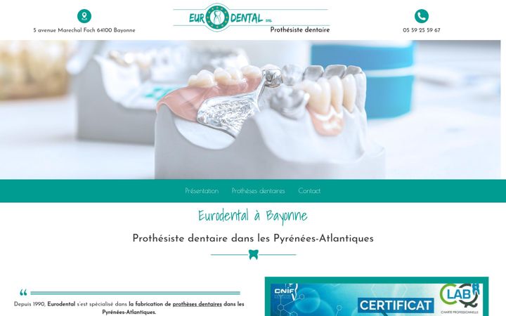 Screenshot of eurodental.fr