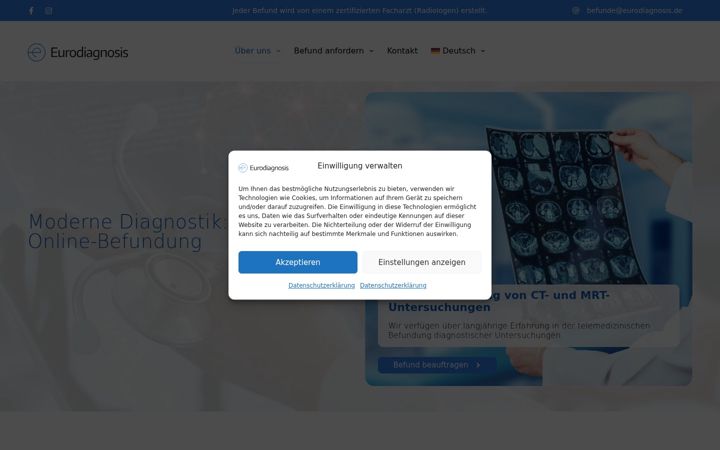Captura de ecrã de eurodiagnosis.de