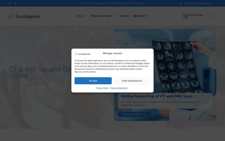Zrzut ekranu eurodiagnosis.eu