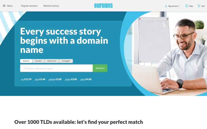 Screenshot di eurodns.com