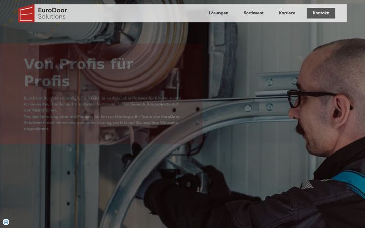 Captura de ecrã de eurodoorsolutions.de