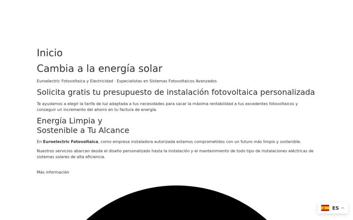 Screenshot of euroelectricfotovoltaica.es