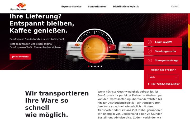 Ekraanipilt saidist euroexpress.at