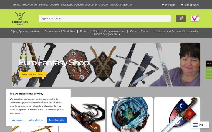 Screenshot of eurofantasyshop.com