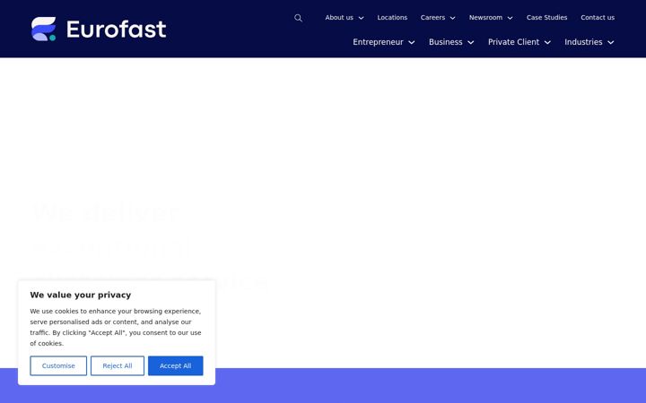 Screenshot of eurofast.eu
