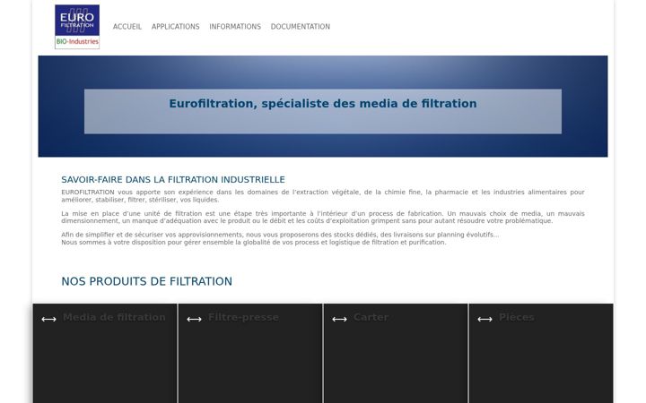 Skærmbillede af eurofiltration.fr