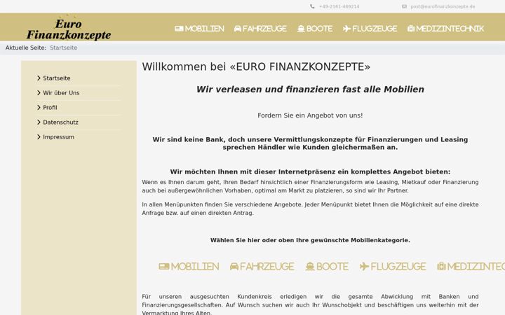Screenshot of eurofinanzkonzepte.de