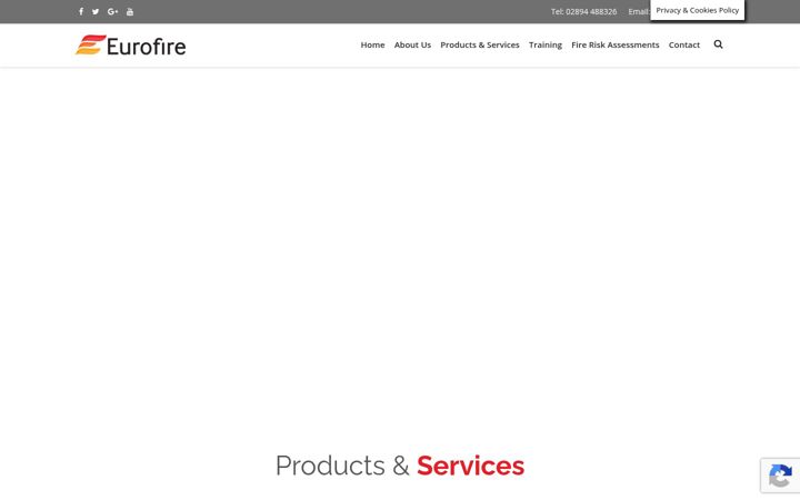 Captura de ecrã de eurofire-ni.co.uk