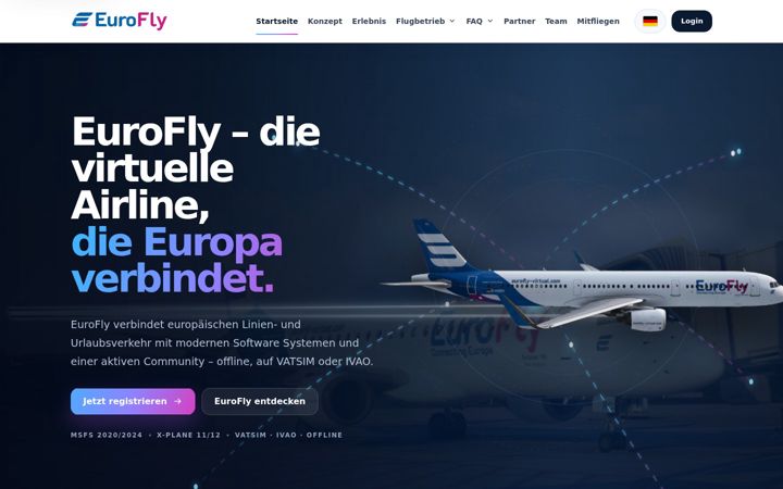 Screenshot of eurofly-virtual.com