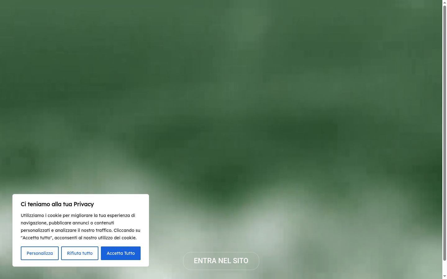 Captura de ecrã do banner de consentimento apresentado antes de qualquer interação