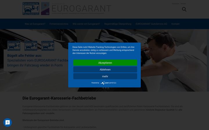 Screenshot of eurogarant.de