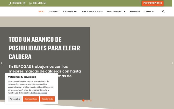 Screenshot ta' eurogas.es