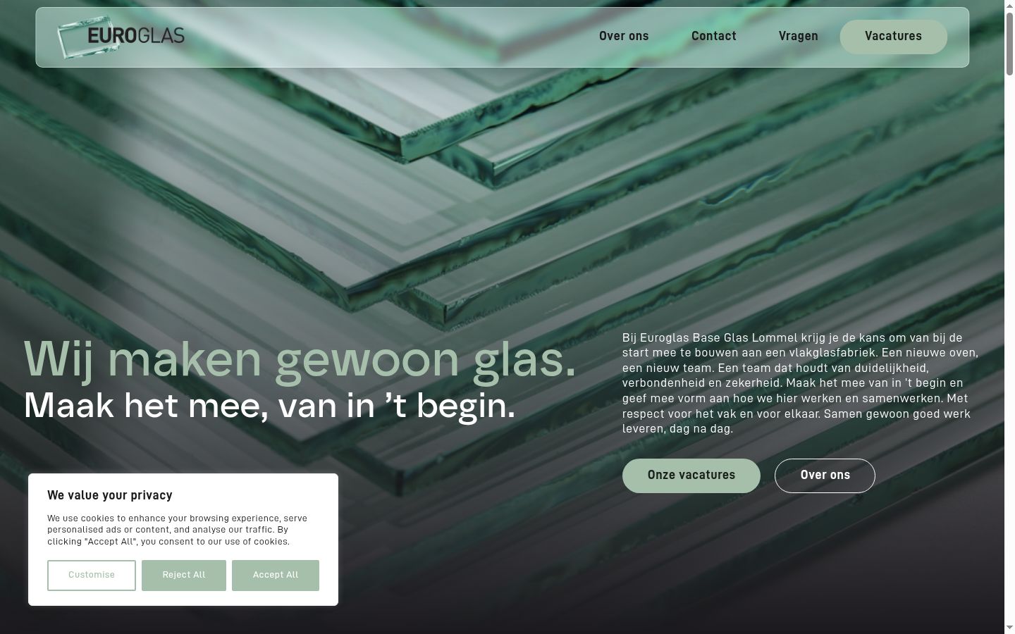 Screenshot tal-banner tal-kunsens muri qabel kwalunkwe interazzjoni