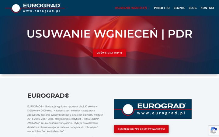 Skärmbild av eurograd.pl