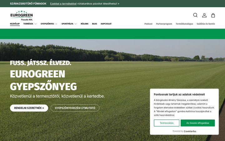Skærmbillede af eurogreen.hu